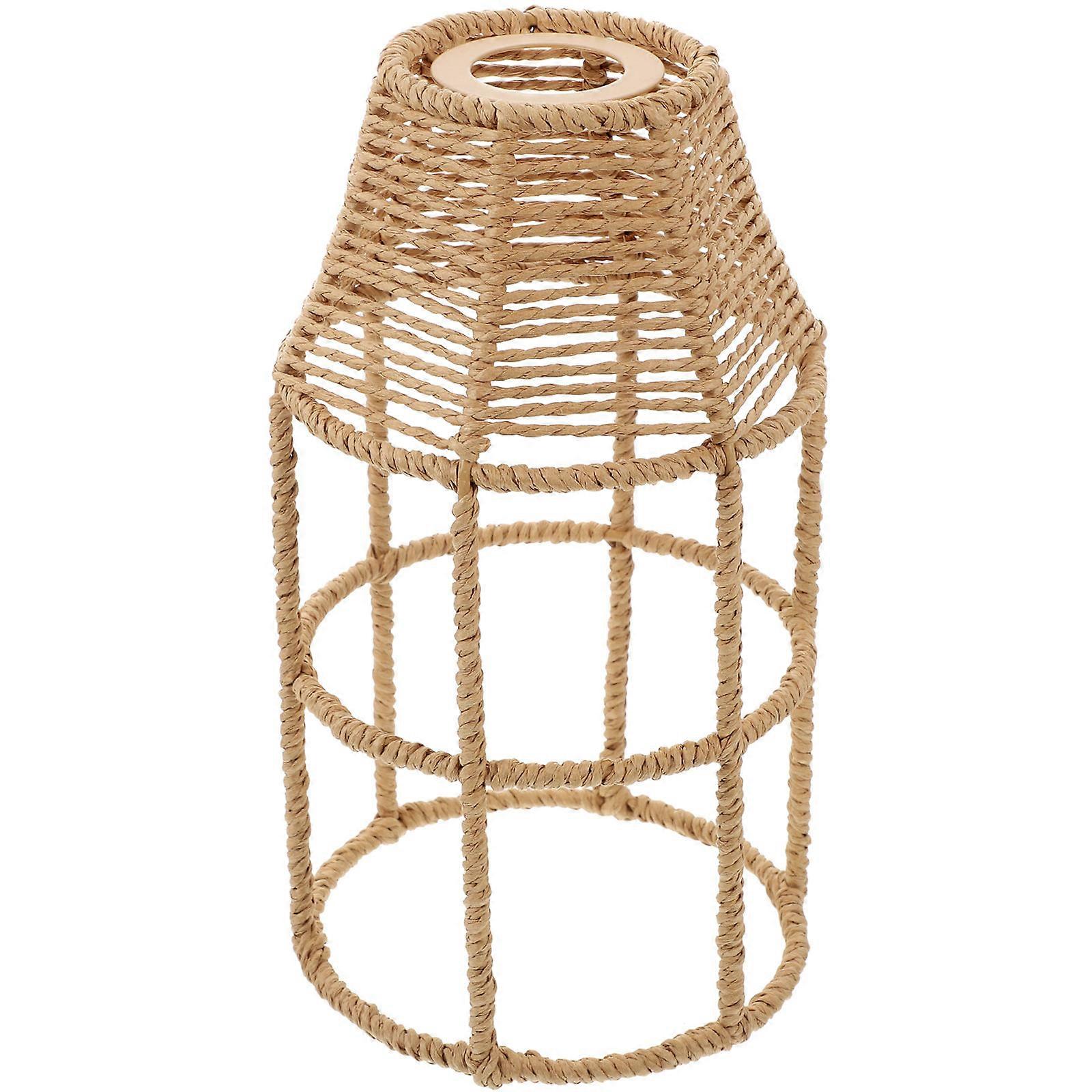 Ceiling Lights Cover Woven Lamp Shade for Restaurant 4Pcs Khaki Color