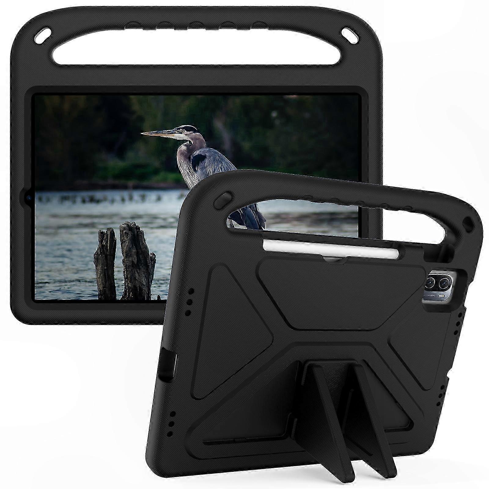 Portable EVA Shockproof Case with Triangle Holder for 10.5-12 Inch Tablets (Black)