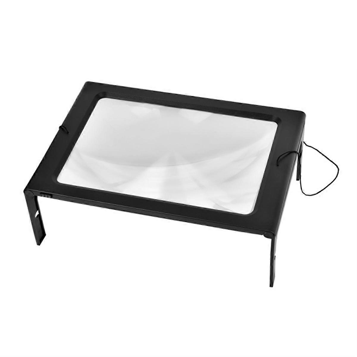 Magnifier for Reading, 2.5X Large Full Page Magnifying Glass with 14 LED Lights for Seniors Vision B