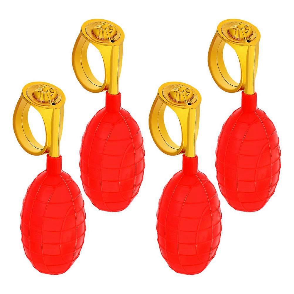 Tricky Water Spray Ring Toy for Party Playing 12Pcs Plastic Red