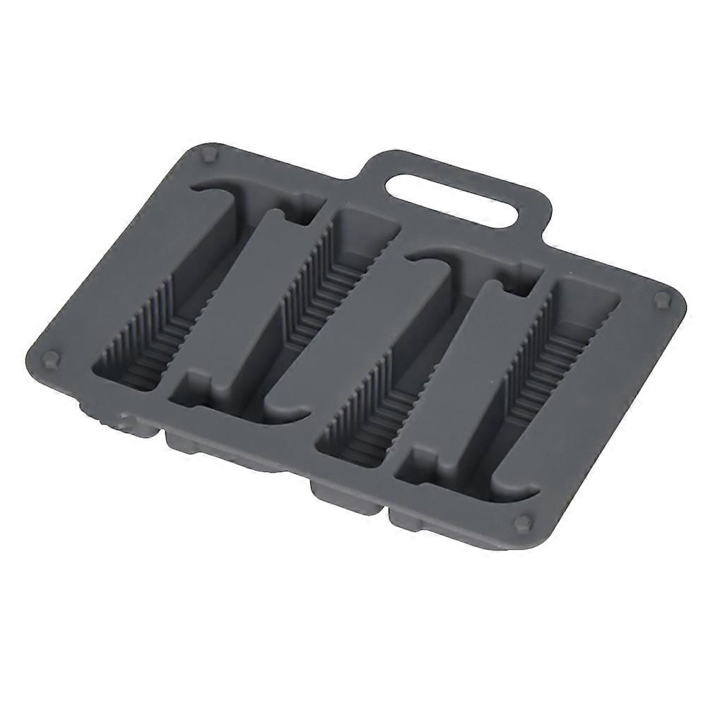 Creative Ice Making Tray 3 Pcs Silicone Hammer Shape Home Use Tools For Drinks Cooling 16*11.3*2cm Grey