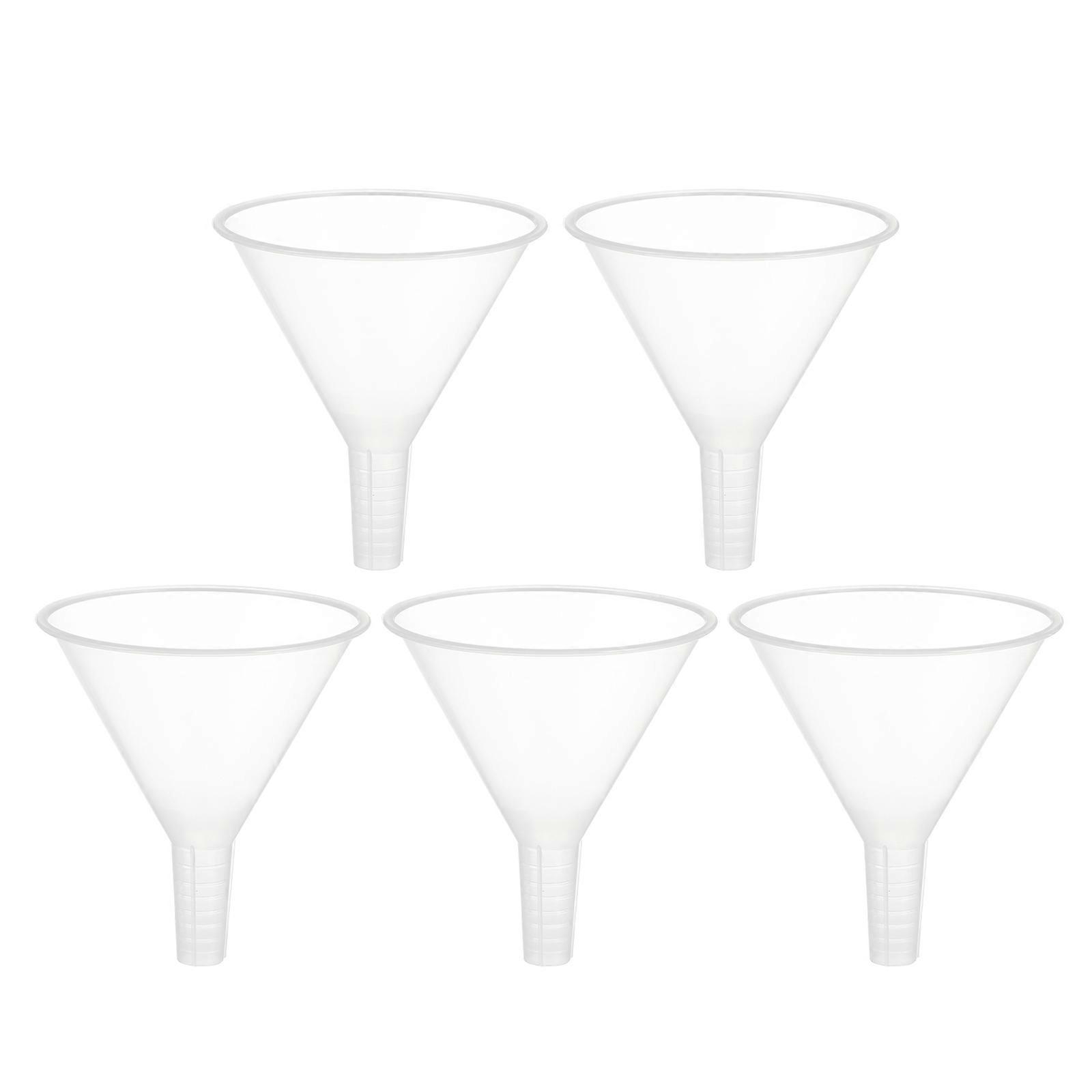 Laboratory Funnel Small Plastic Funnel for Storage Use 5Pcs Set