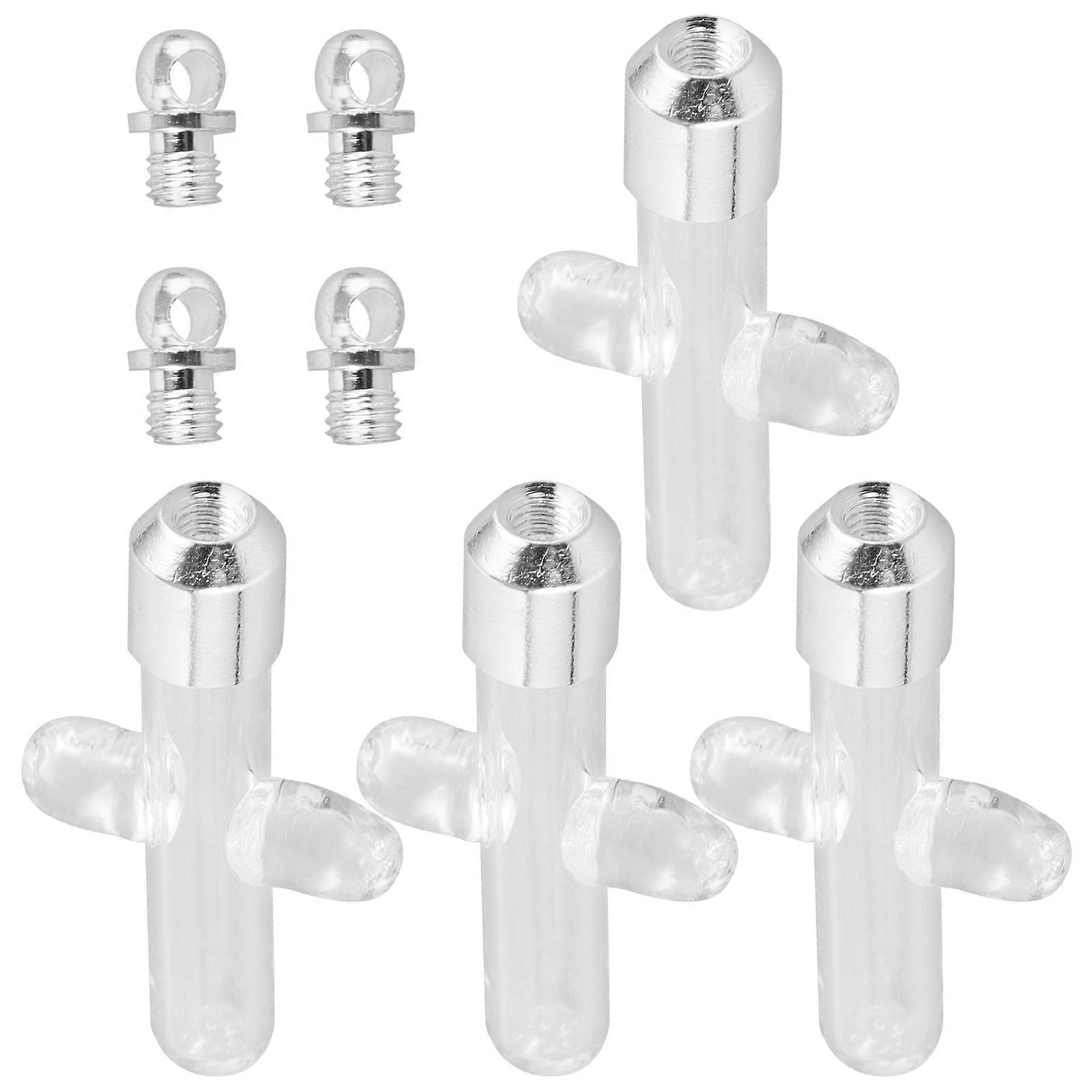 Glass Bottle Small Glass Vials for DIY 12Pcs Cross Shape Wishing Bottles