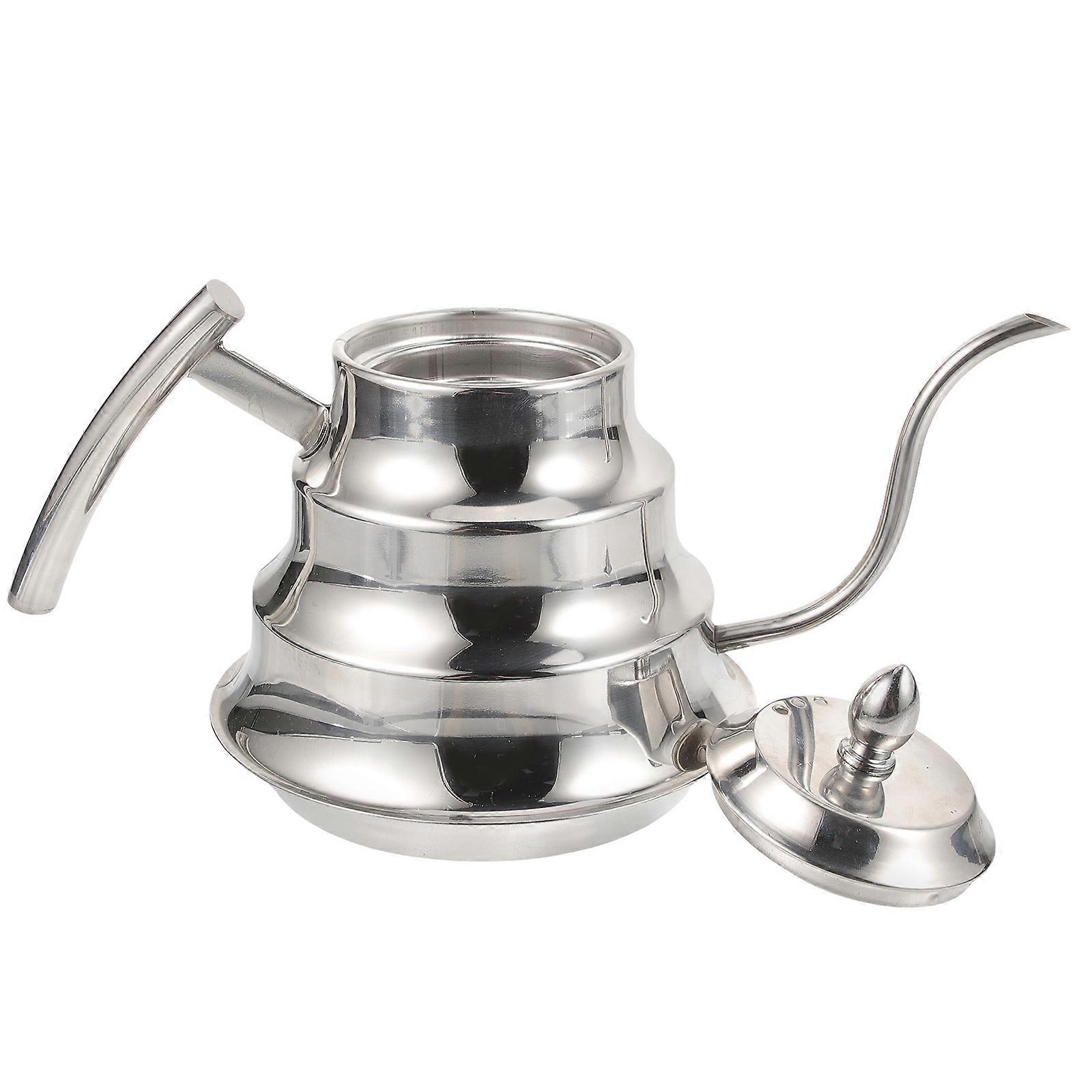 Water Boiler Kettle 1.2L Metal Tea Boiler With Strainer For Office Use Mirror Polished Making Tea 1Set