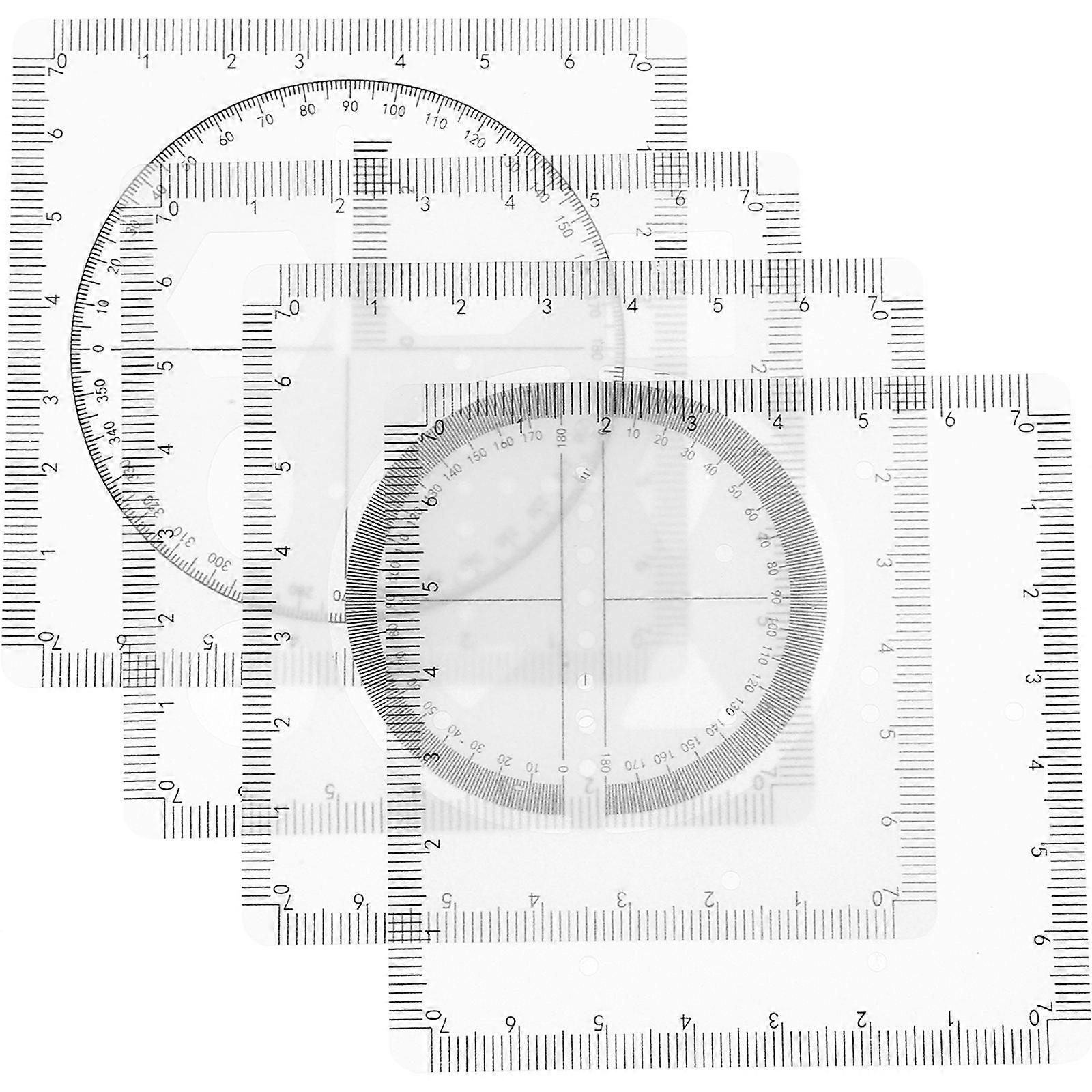 Multifunctional Geometric Ruler Measuring Rulers for Drawing 3Sets