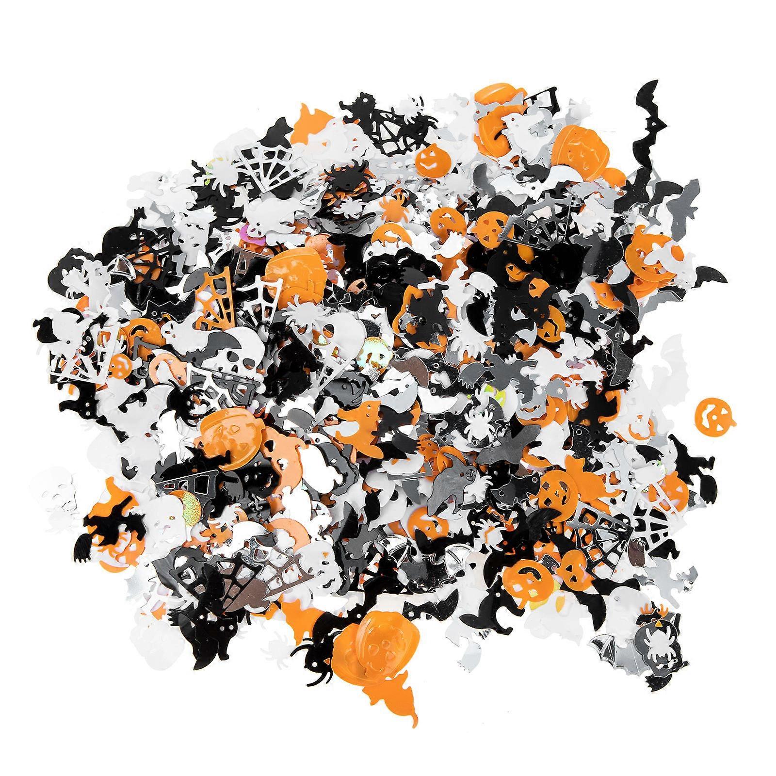 Halloween Table Scatters PVC Sequins for Decor 4Pcs 2 Bags Set