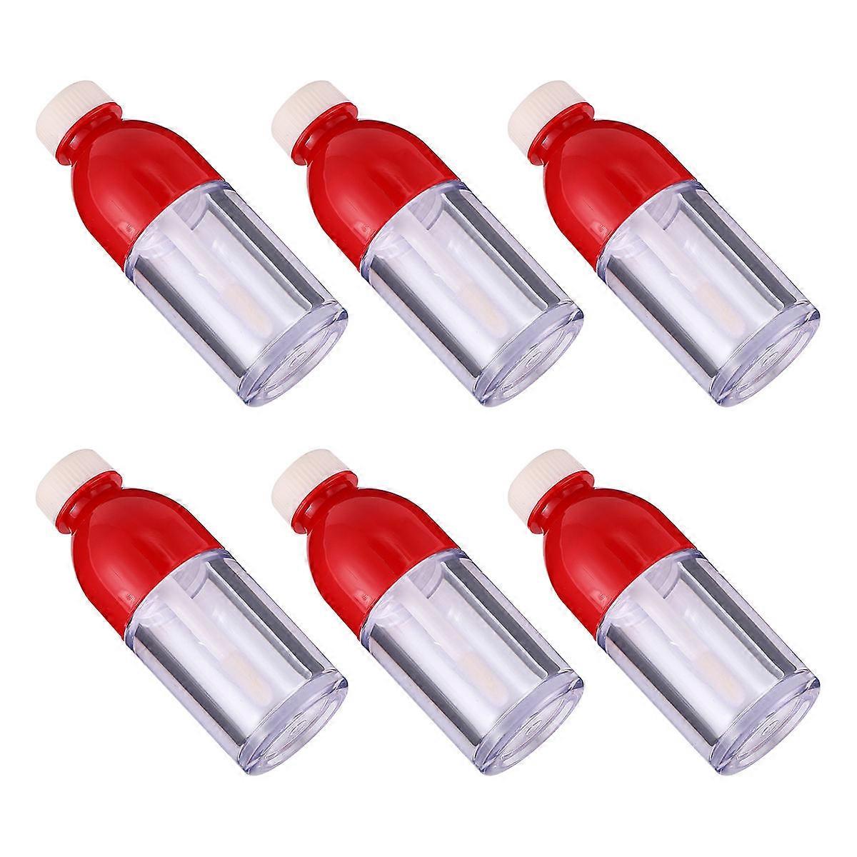 Small Lip Gloss Bottles for Liquid Holding 1 Bag 10Pcs Empty Transparent Red Tubes