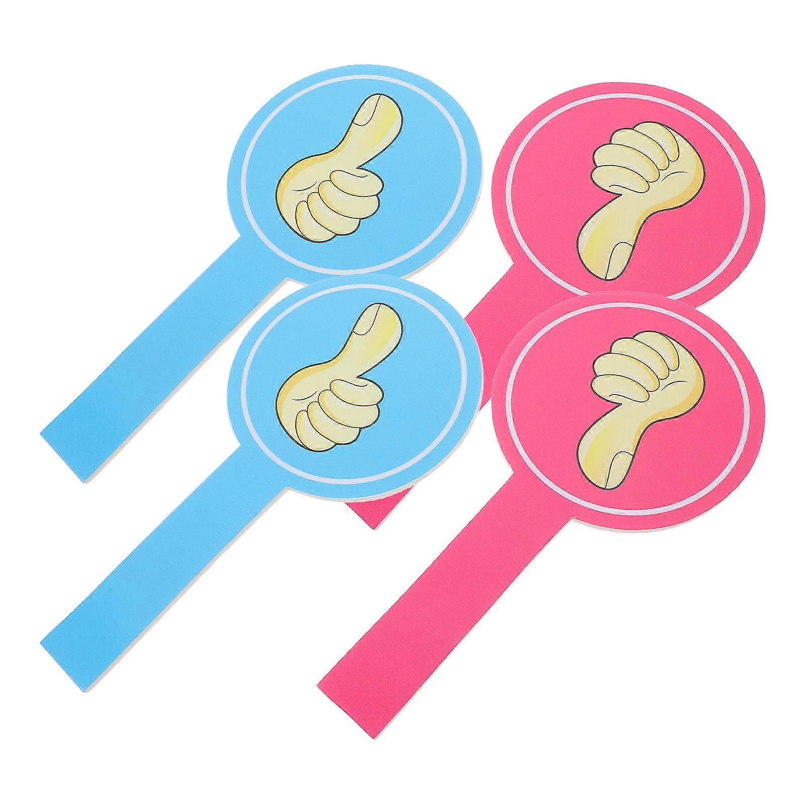 Classroom Voting Paddles 4Pcs Thumbs Up Thumbs Down Paddle Assorted Color Function For Voting