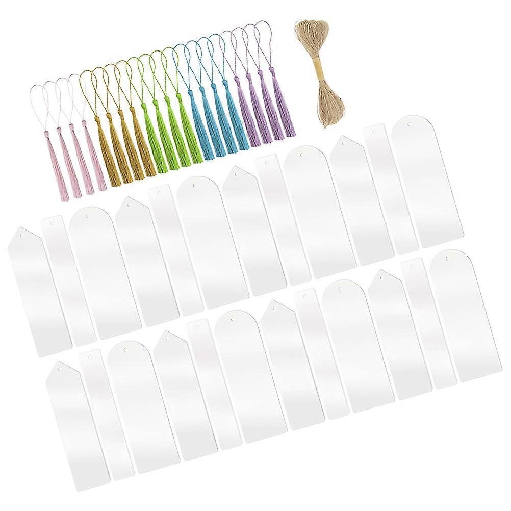 Rectangle Acrylic Bookmarks Package Of 4 Lightweight Bookmarks With Tassel Design Ideal For Friends And Relatives