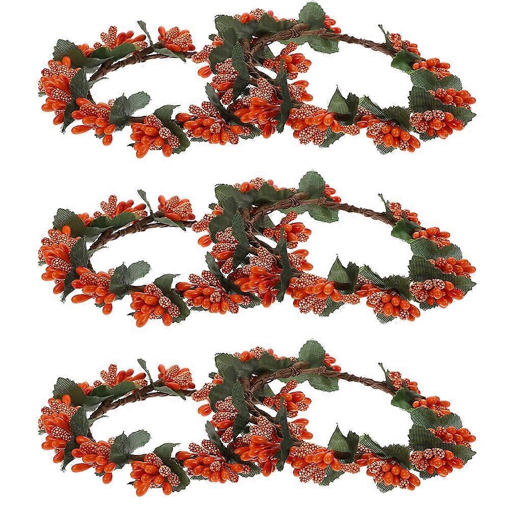 Halloween Candle Wreaths Decorative 18Pcs Artificial Wreath Home Shop Bar Wedding Festive Atmosphere Multi Color Production