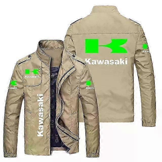 Veste en polyester pour homme, style décontracté, style Kawasaki, coupe-vent, style rétro, collection printemps et automne 2025