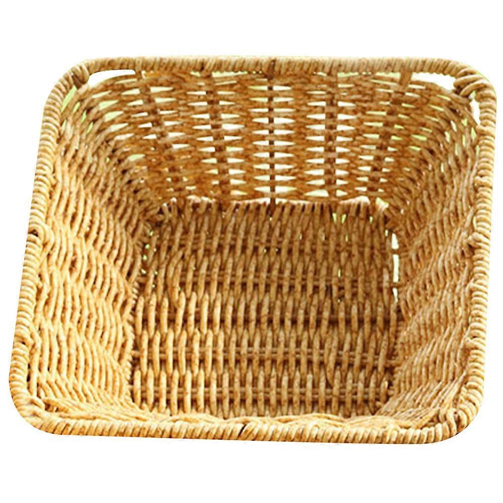 Imitation Rattan Storage Basket for Organizing 4Pcs Woven Fruit Basket Set