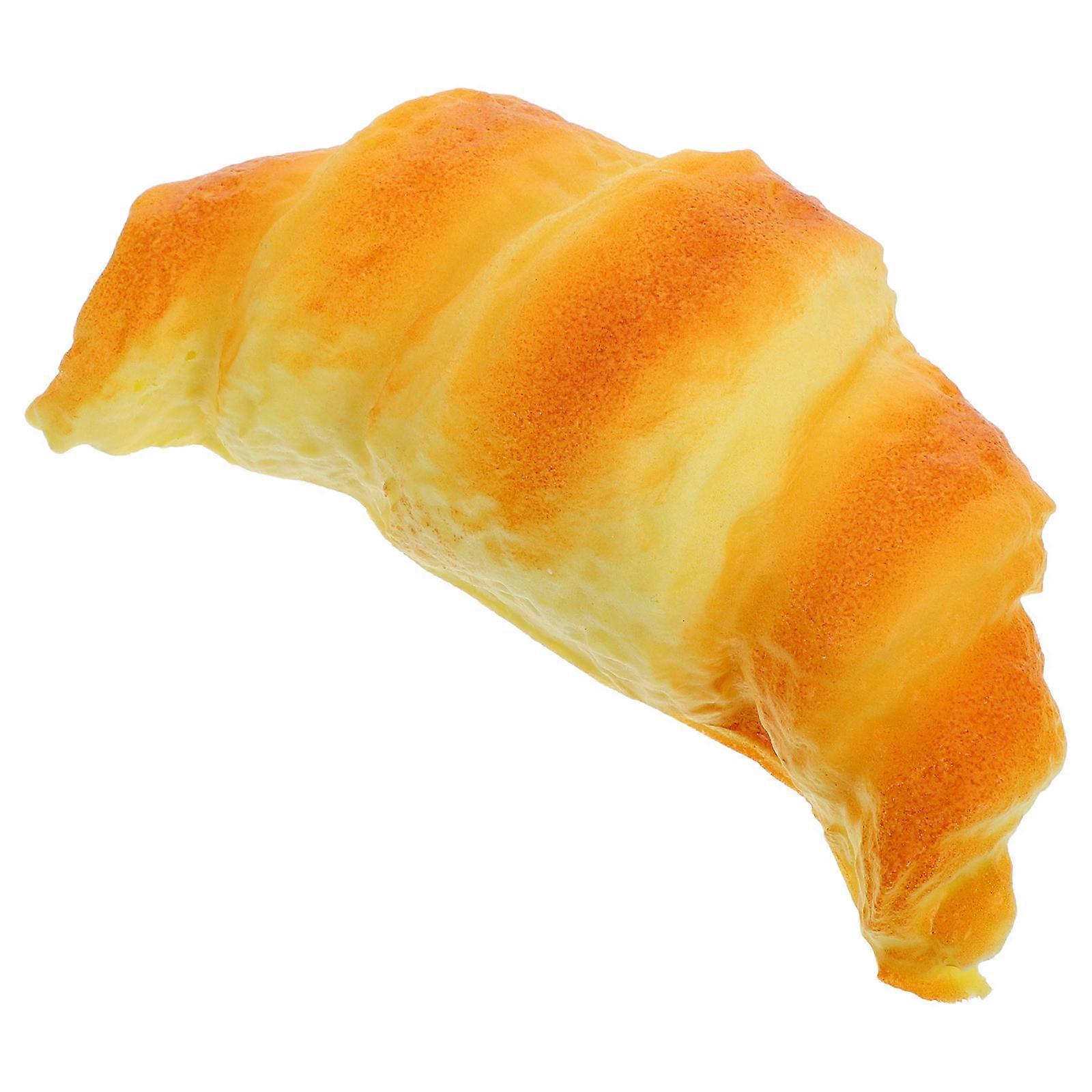 Croissant Bread Artificial Food Display Decoration 2Pcs for Photography Props