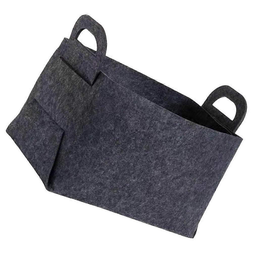 Clothes Storage Container Felt Basket for Storage 3Pcs Black Foldable Organizer