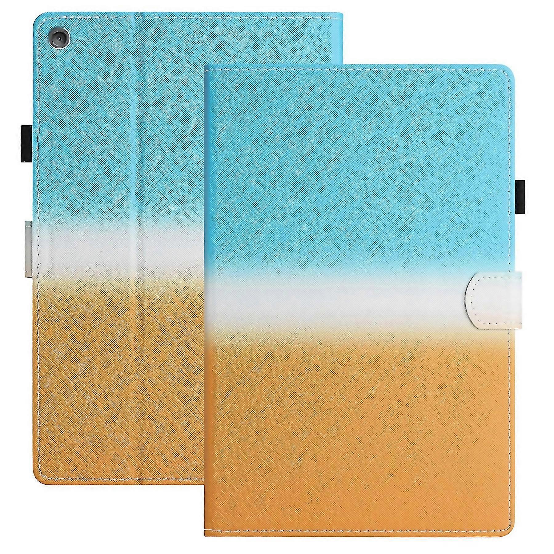 For Amazon Kindle Fire Hd8 2018 2017 2016 Stitching Gradient Leather Tablet