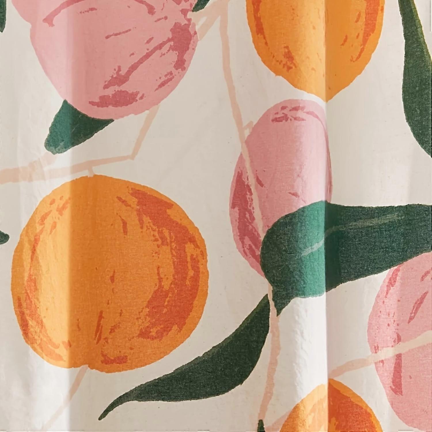 Brighten Up Your Bathroom With This Vibrant Orange compatible with Apple Shower Curtain And 12 Hooks!