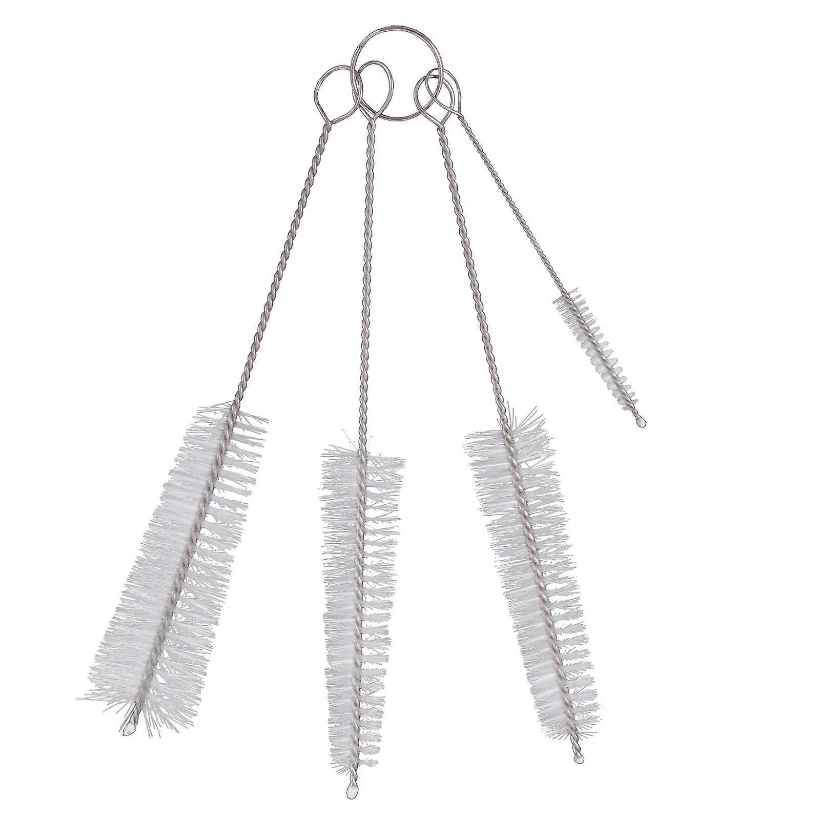 Teapot Brush Kitchen Dish Brush Corner Cleaning Ergonomic Design Compact Lightweight Silver 2Set