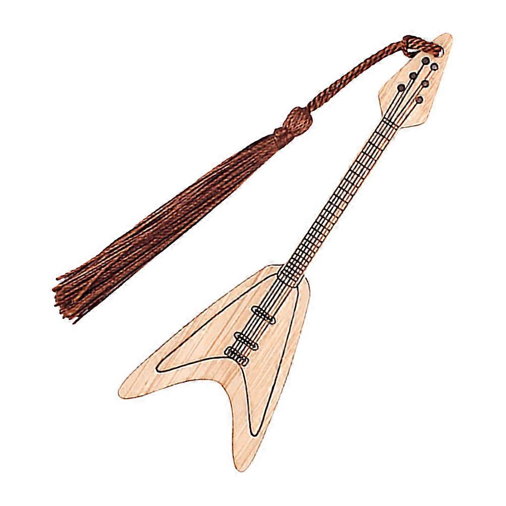 Page-Marker for Book Guitar Shape 2Pcs Light Brown