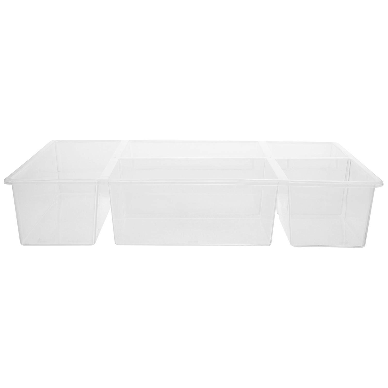 Cutlery Tray White Organizer for Kitchen Drawer Storage 3Pcs Set