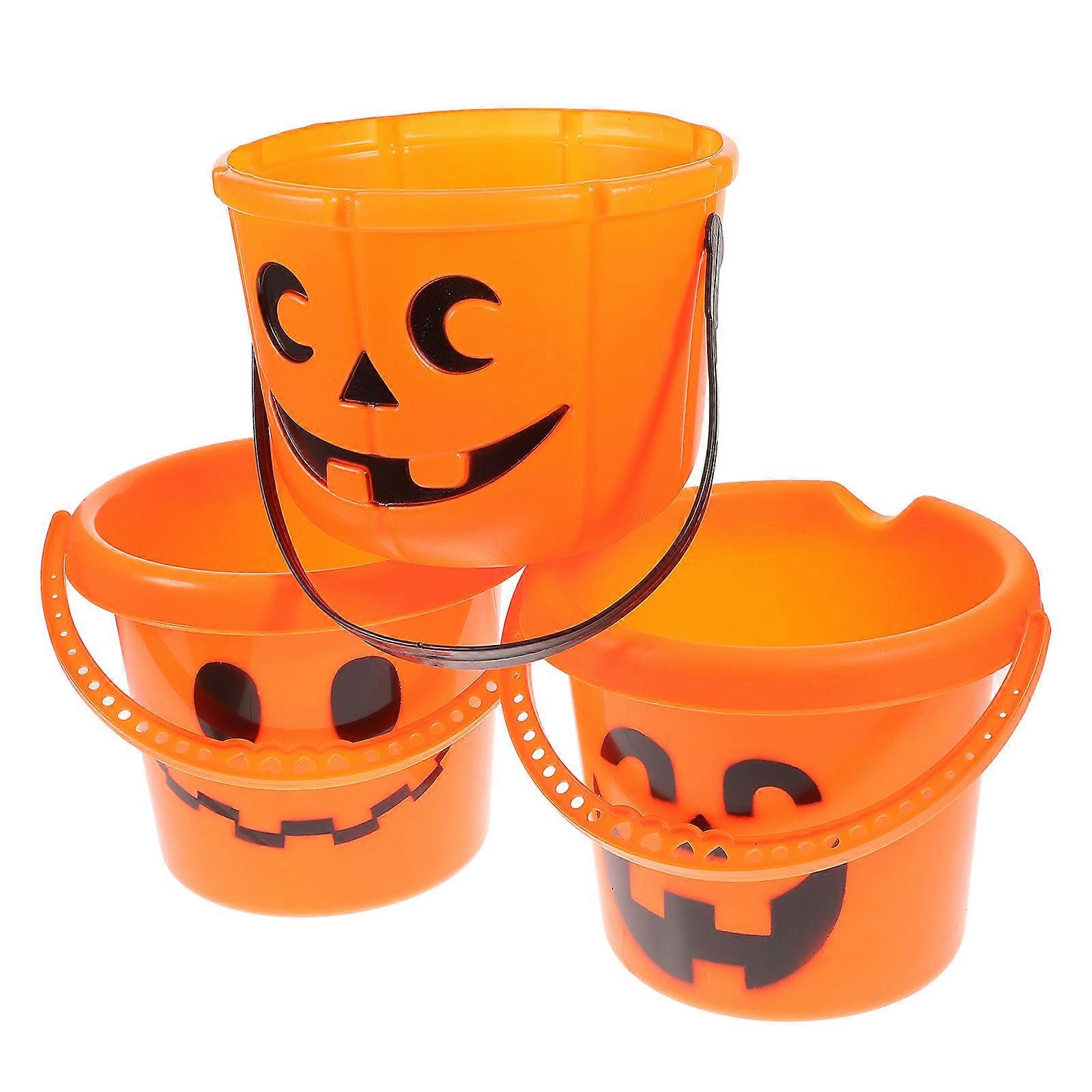 Candy Storage Buckets Pumpkin Bucket Halloween Portable 6Pcs