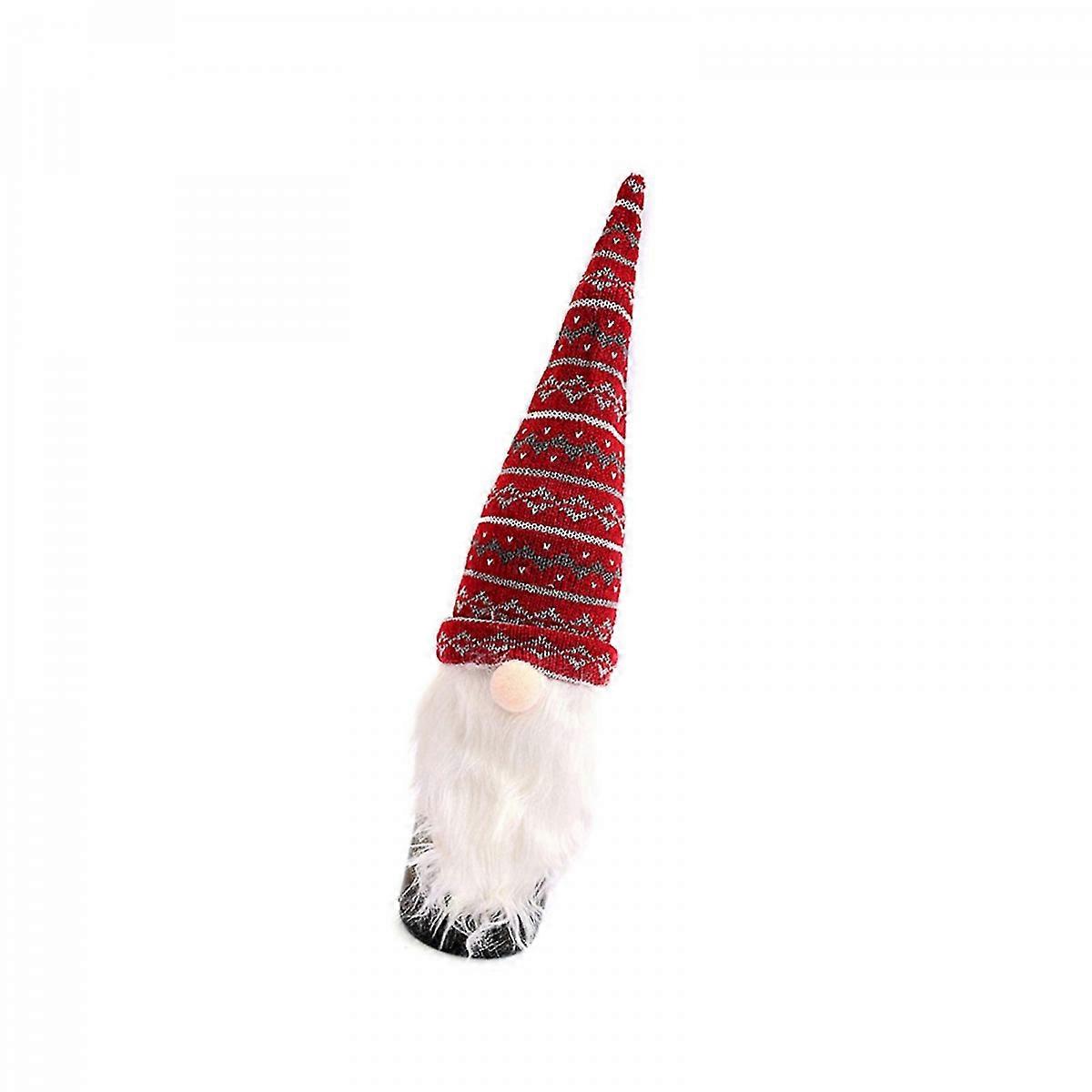 Christmas Bottle Hat Decoration User Fabric Santa Design For Festival Parties Family Activities And Tabletop Display Watermelon Red