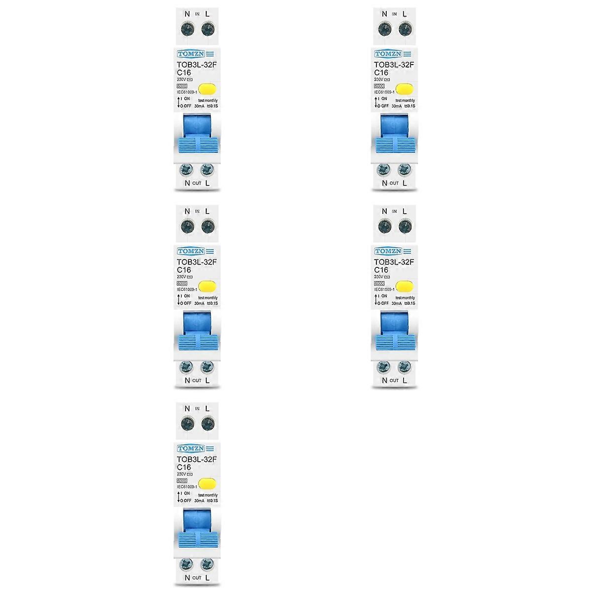 18MM 230V RCBO 1P+N 6KA Residual Current Differential Automatic Circuit Breaker with over Current L