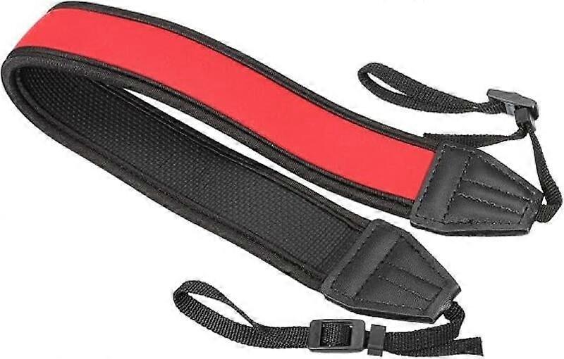 Camera Straps - Red - 120cm - Neoprene - Adjustable - Camera Strap - For System & Compact Camera - Camera Carrying Strap - Shoulder Strap - Camera St