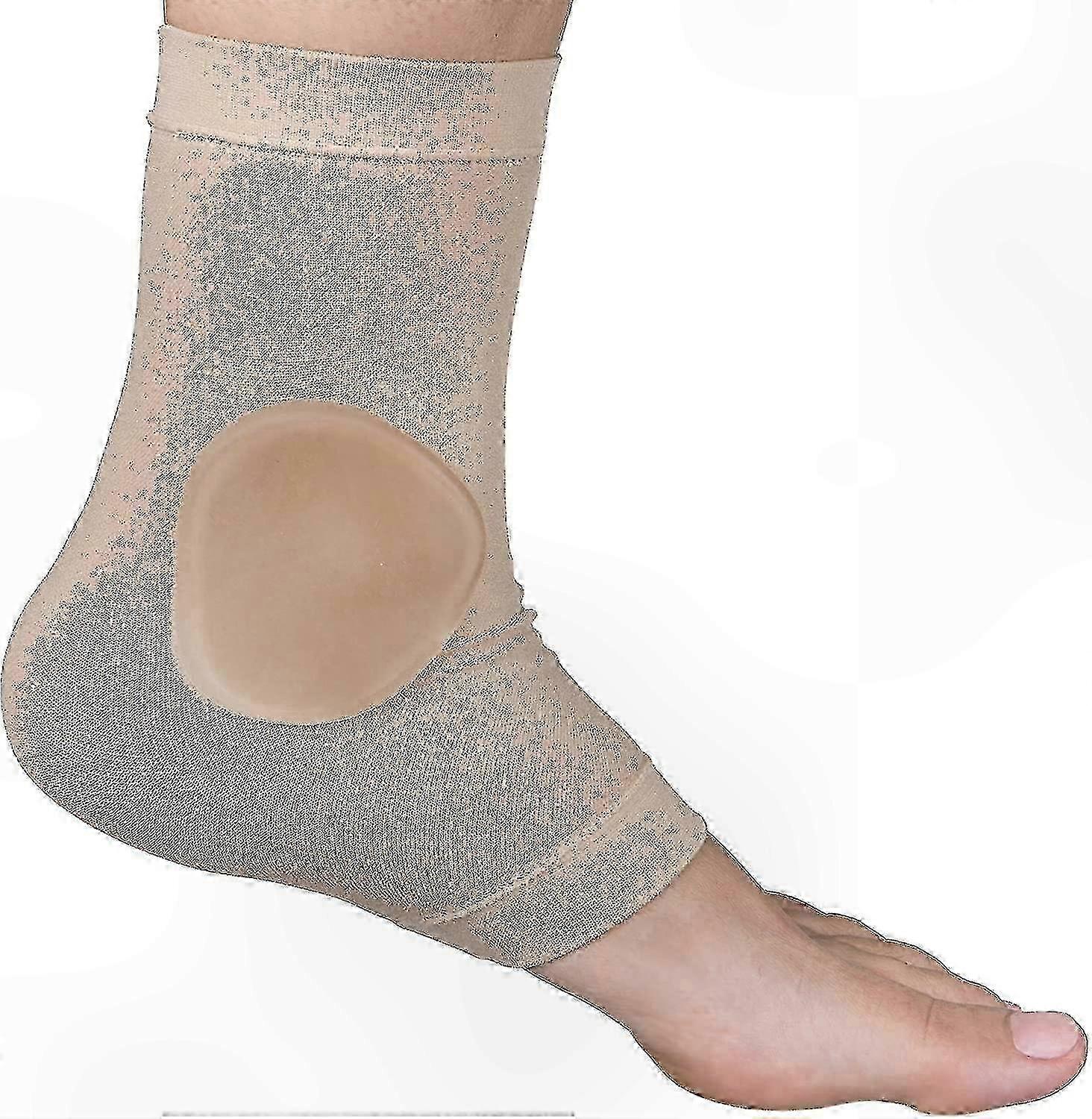 Ankle Support Socks with Gel Padding for Boots, Skates, Splints, and Braces - 1 Pair