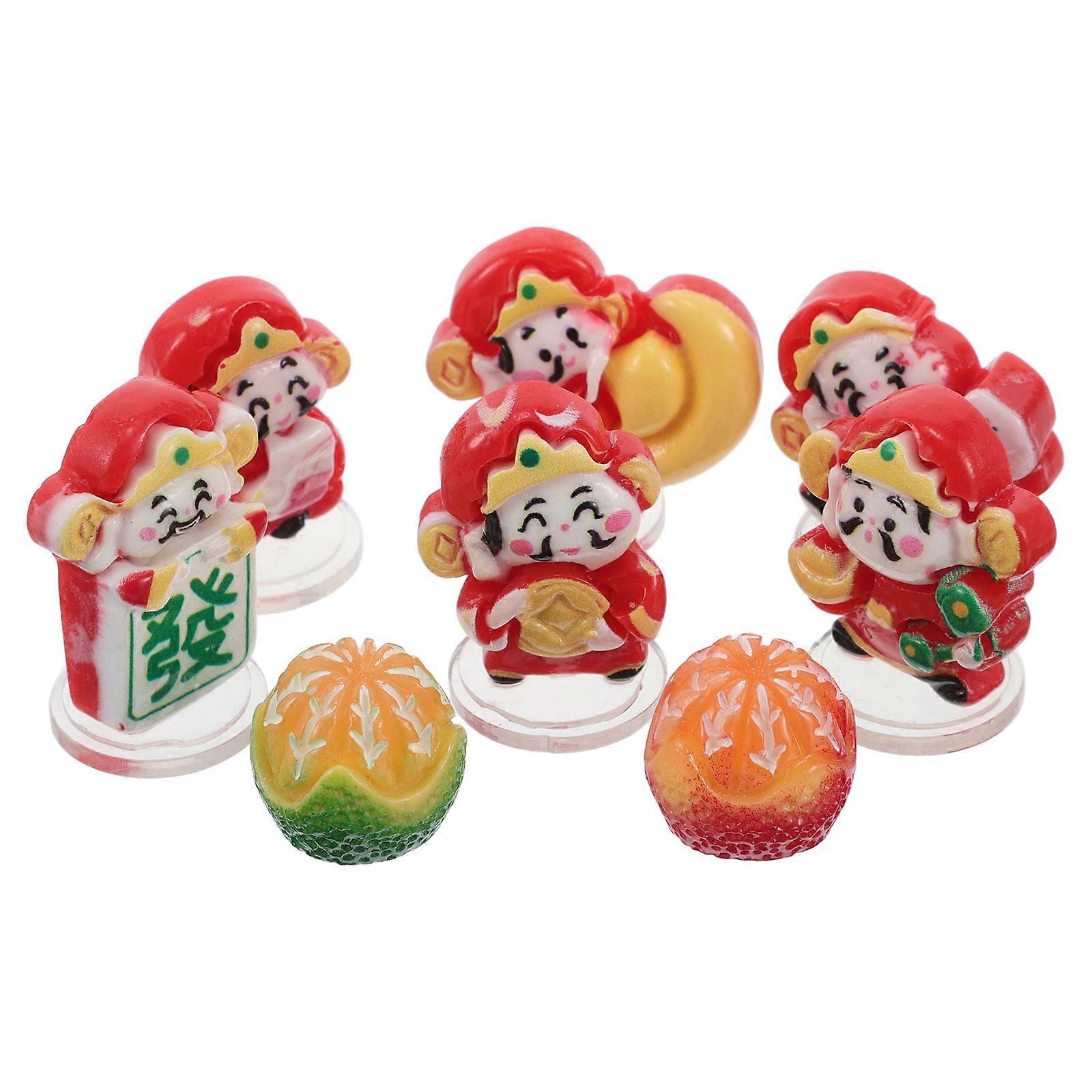 of Wealth Figurine Buddha Statue for Car Use 24Pcs Plastic Set