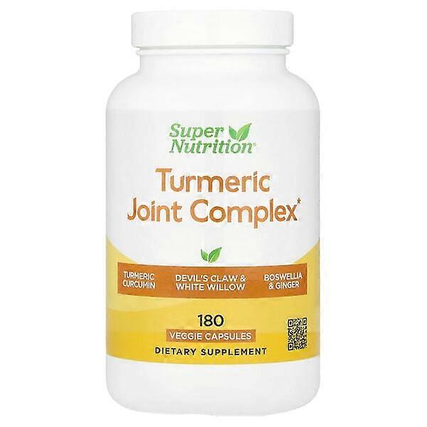 Super Nutrition, Turmeric Joint Complex with Devil's Claw Extract, Boswellia Extract, White Willow Extract, and Ginger Extract, 180 Veggie Capsules