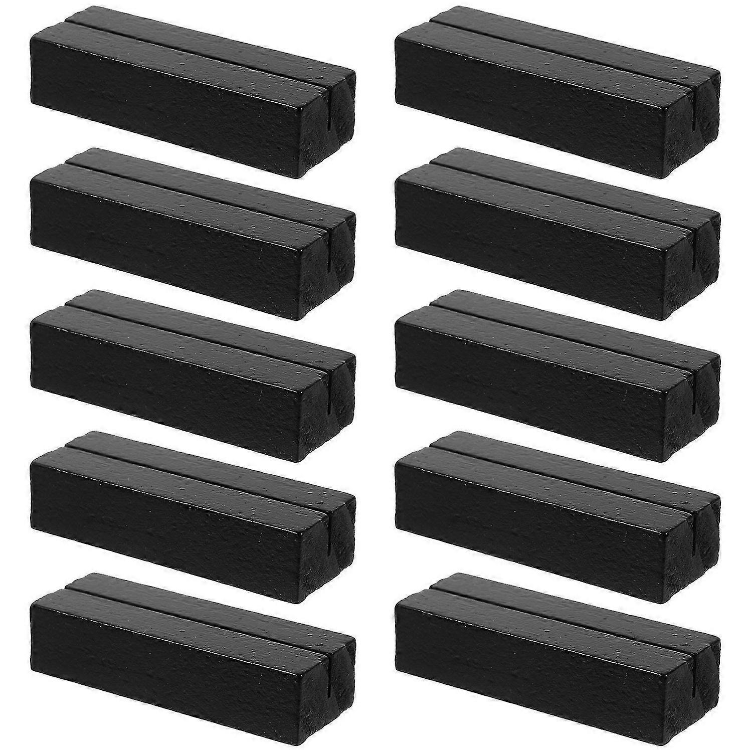 60 Pcs Premium Solid Wood Note Carrier Rectangular Stands For Greeting Cards Table Decor Photo Display