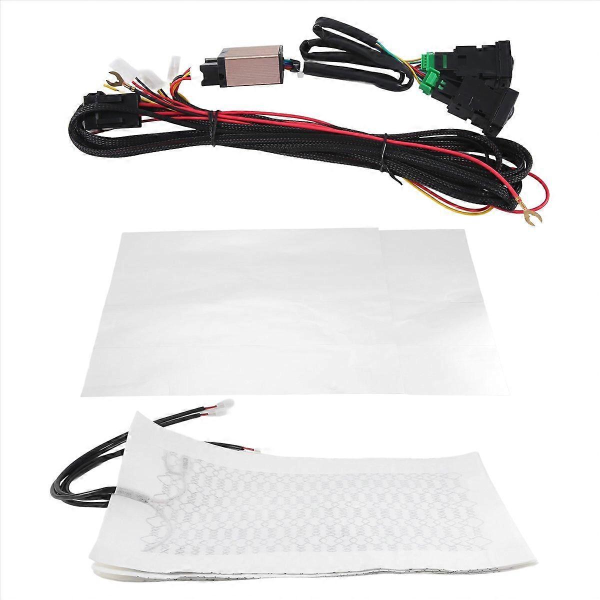 4PCS Car Seat Heater 12V Pads with 2 Dial 5 Level Switch for 