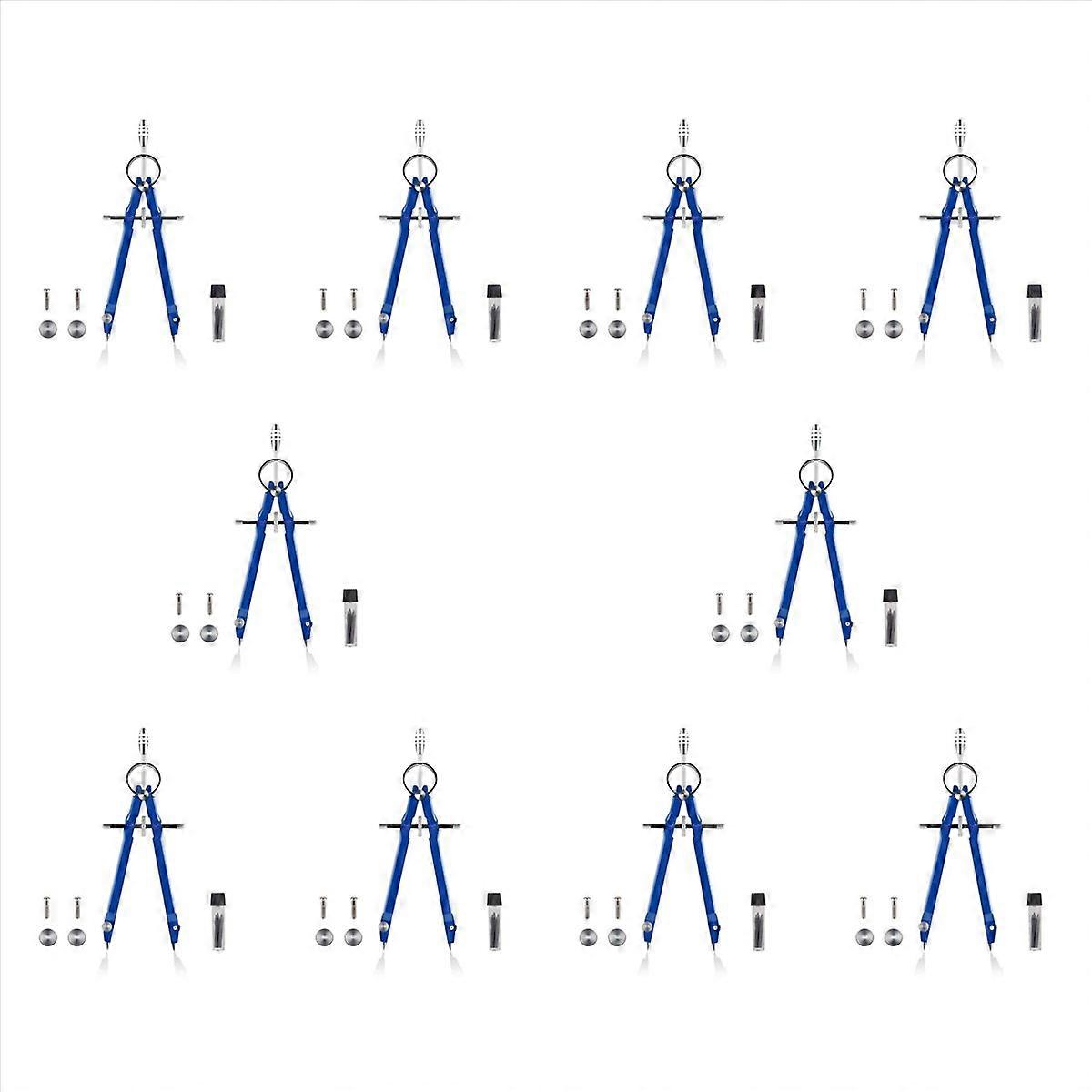 Geometry Set with Lock, Math and Precision Compass, Metal(blue)