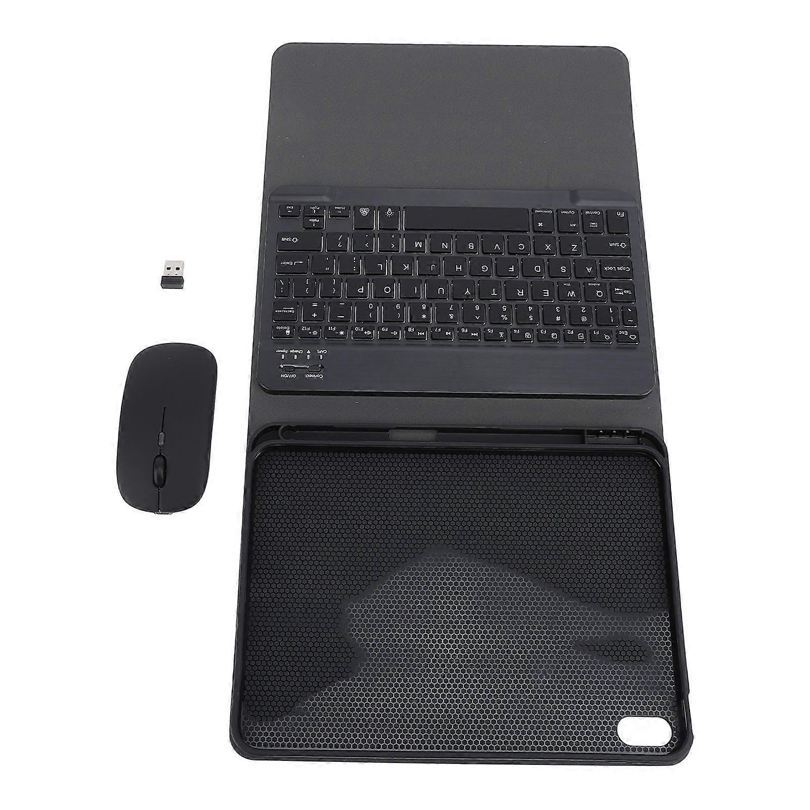 Wireless Keyboard Case with Mouse for Tablet 10 Generation 10.9 Inch 2022 Colorful RGB Lights Tablet Keyboard Case Black 
