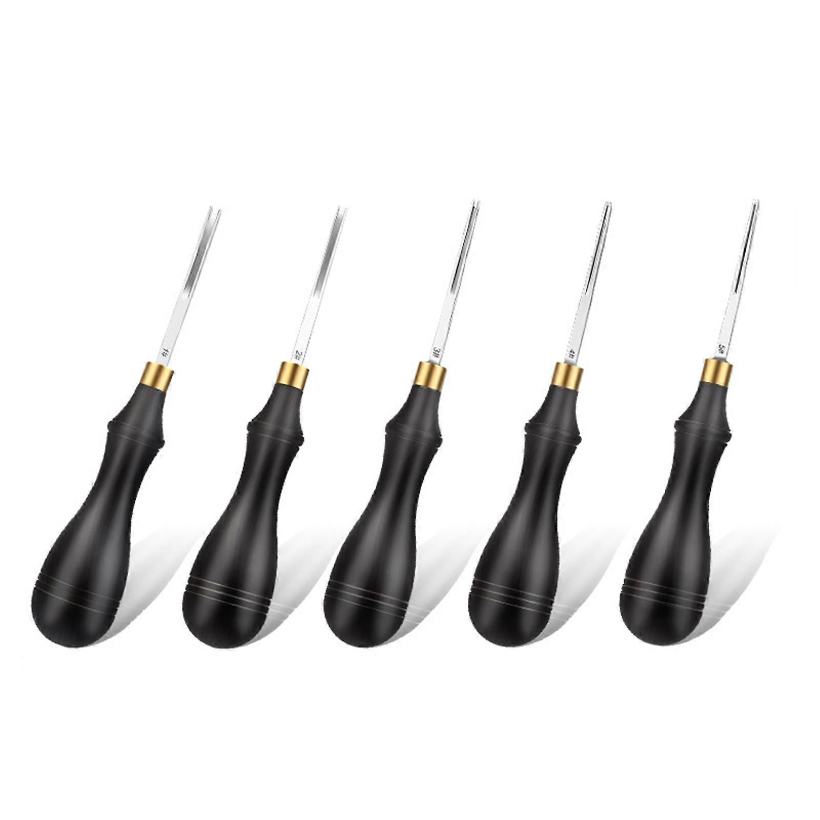 Leather Edges Skiving Tool Leather Craft Tool with Wood Handle Leather Edges Trimmer Leathercraft Marking Tool Multicolor