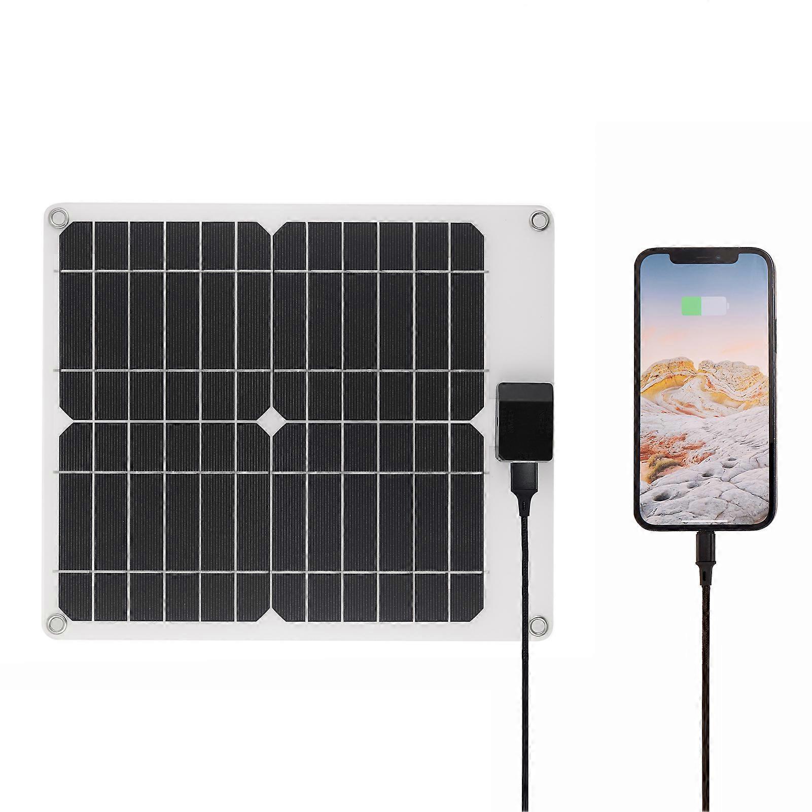 15W solar panel for battery charging with dual USB ports