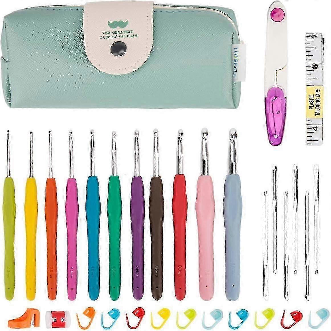 Set with colorful, ergonomic soft rubber comfort grips