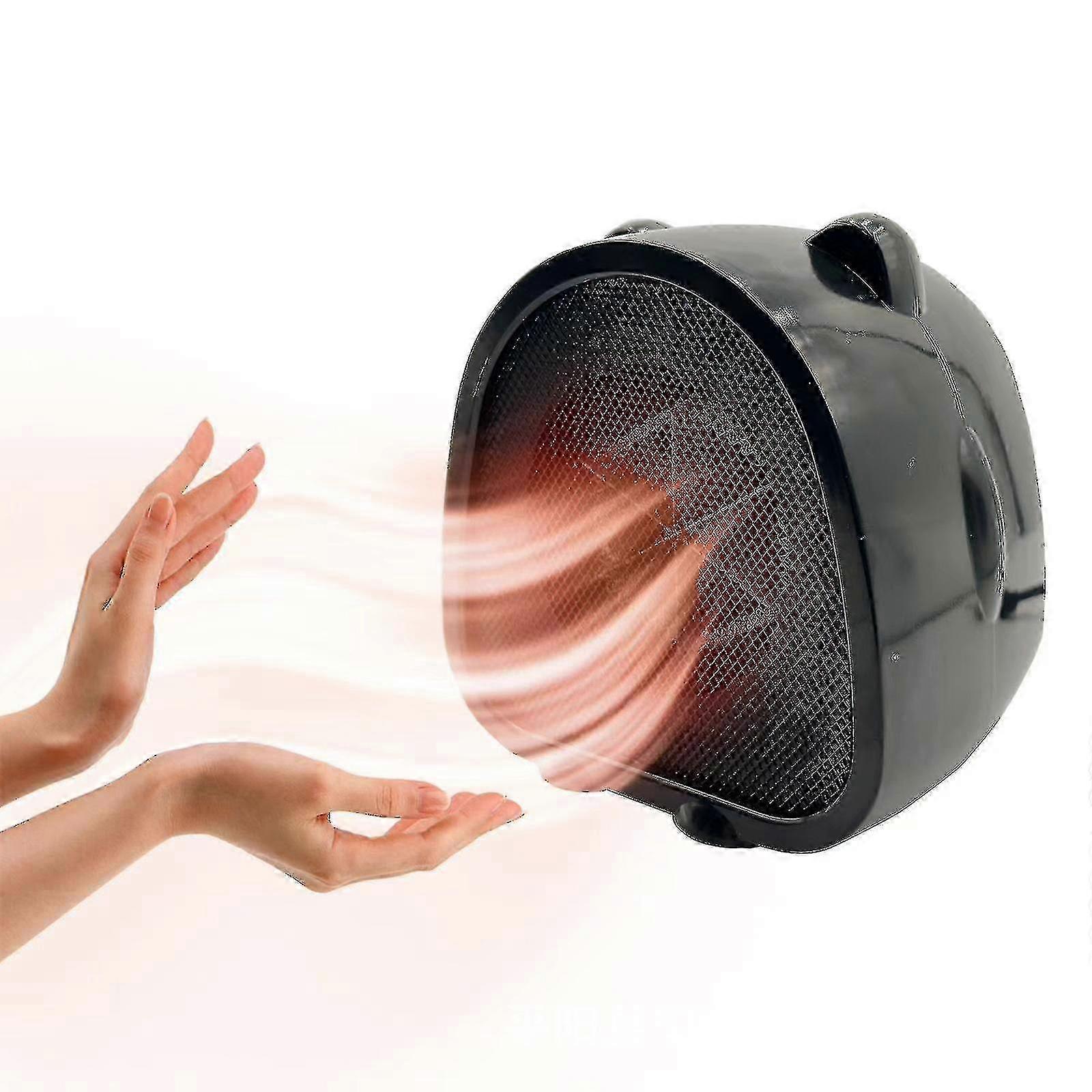 Small Desktop Electric Heater-black