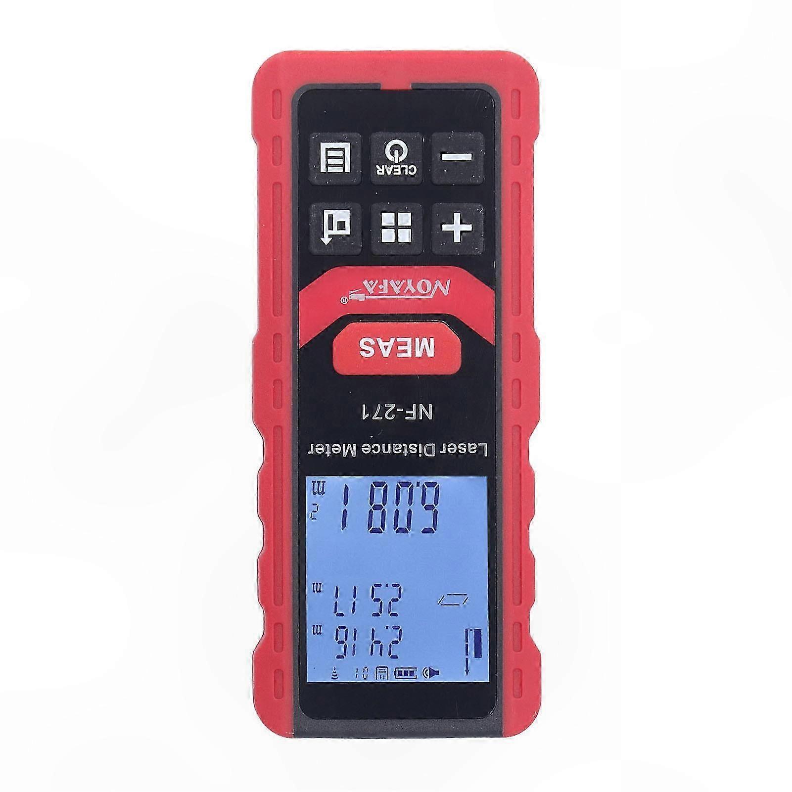 Electronic Distance Meter, 50m Range High Precision Leveling Tool with Multifunction Distance Ruler