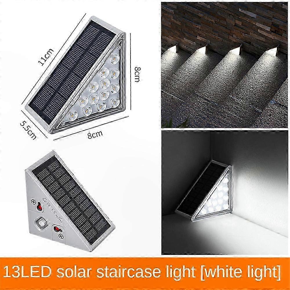 Solar Step Lights, Triangle Design, Outdoor Curb Appeal Lighting Solution