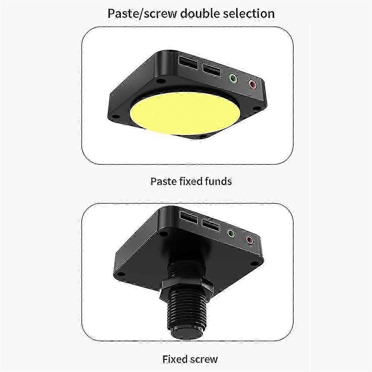 Computer Desktop Power Switch External Pc Host Power Supply On/off Push Button Switch, Dual Usb And