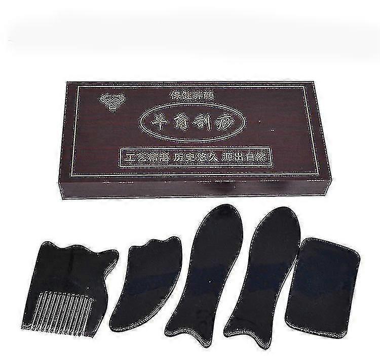 Natural Gua Sha Face Massage Plate Set