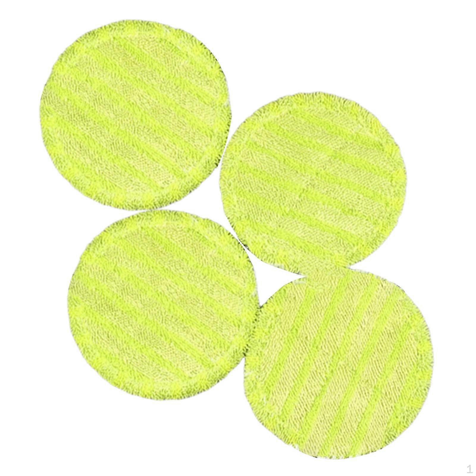 4 Pack Electric Mop Pads Replacement Heads, Round Microfiber for Floor Scrubbing