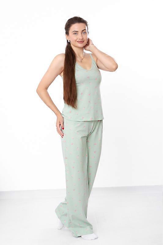 Printed Strap Top with Relaxed Fit Trousers, Summer,  HC 8447-043