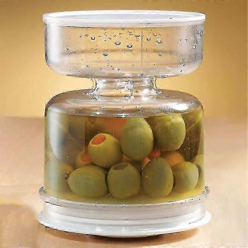 Sealed olive jar container with strainer for kitchen - Ruipei plastic