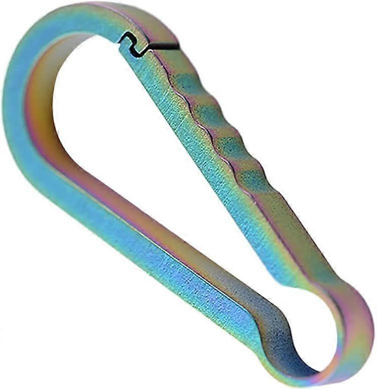 Key chain latch titanium mini-lightweight keychain suitable for outdoor travel tools ( Color titanium color) (1pcs)