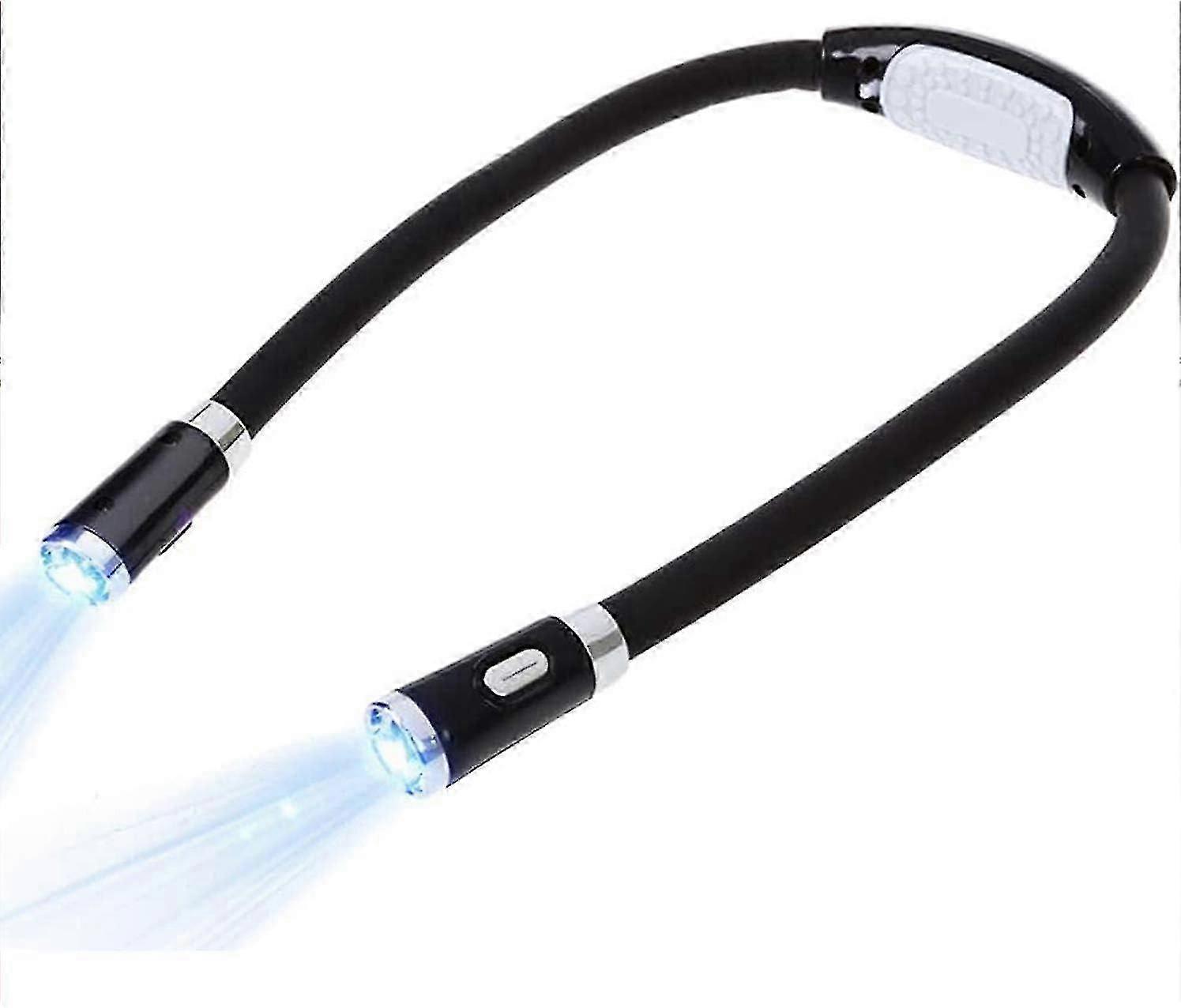Neck Reading Light Book Light 4 LEDs 3 Patterns Neck Reading Light Hands-free Flashlight