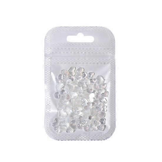 100Pcs/Bag Nail Flash Decor Mix Flatback Three-dimensional Art Size Fine DIY Mini Heart Shape Faux