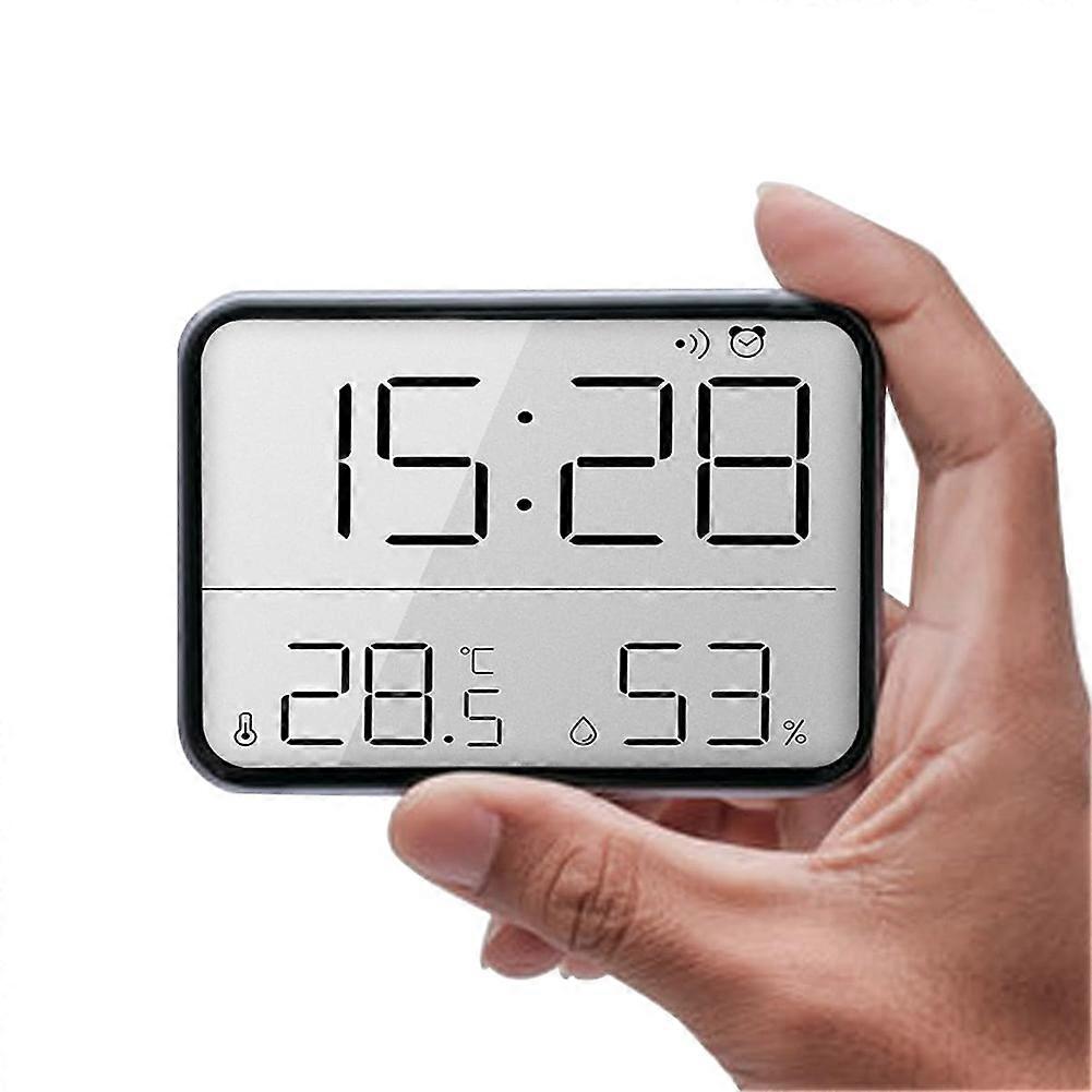 Smart Digital Alert Clock with Magnetic Attraction, Indoor Temperature and Humidity Display, HD Screen, Battery Operated
