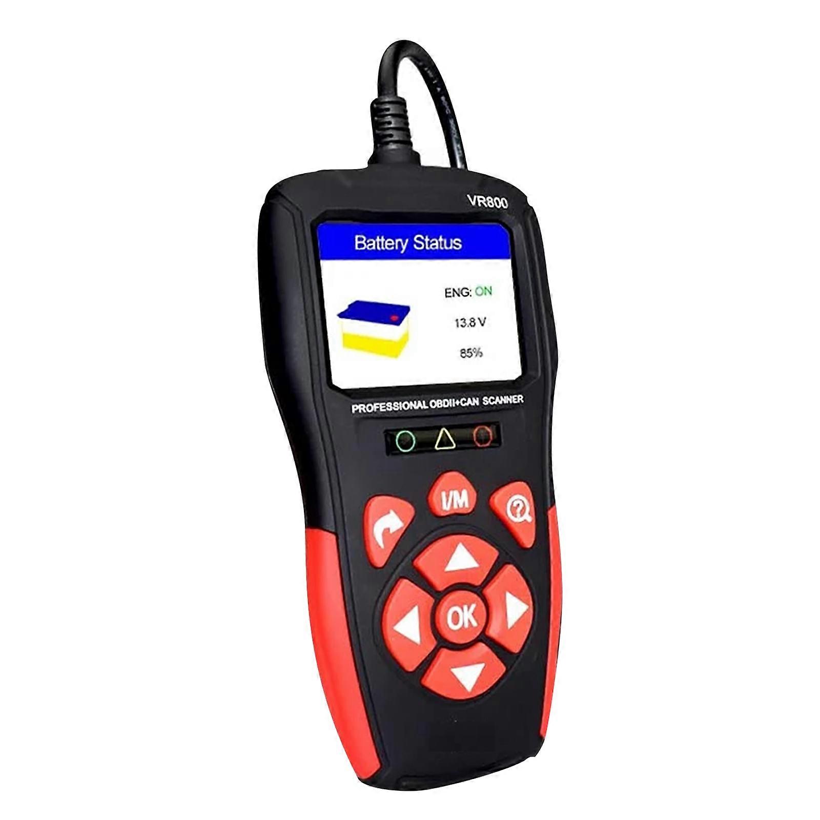 VR800 OBD2 Scanner CAN Diagnostics Tool Auto Code Reader Scanner Tool OBD 2 Check Engine Car Engine Fault Code Reader Multicolor